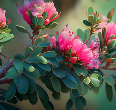 Blooming Pink Blossoms in Spring Light