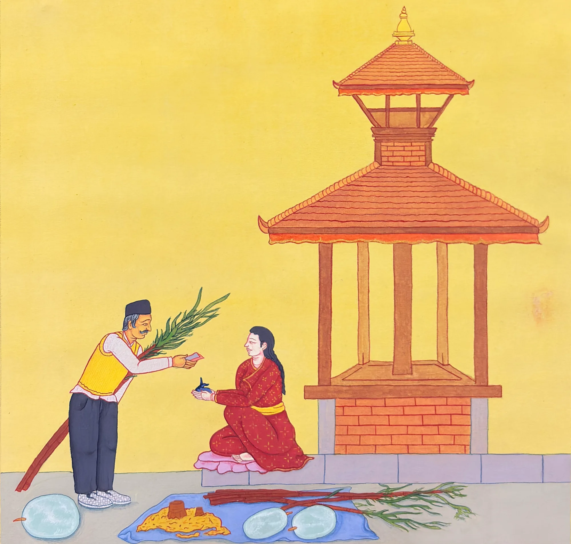 Street during Dashain - “कुबिन्डो साउनी”