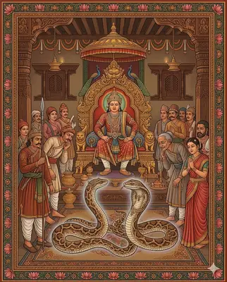 Serpent couple seeking refuge
