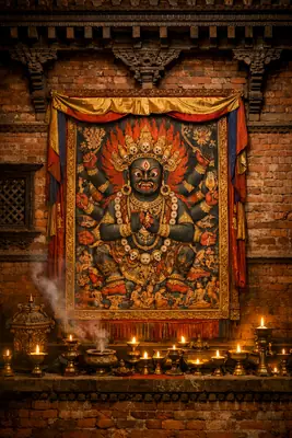 Bhairavnath inside 55 window palace